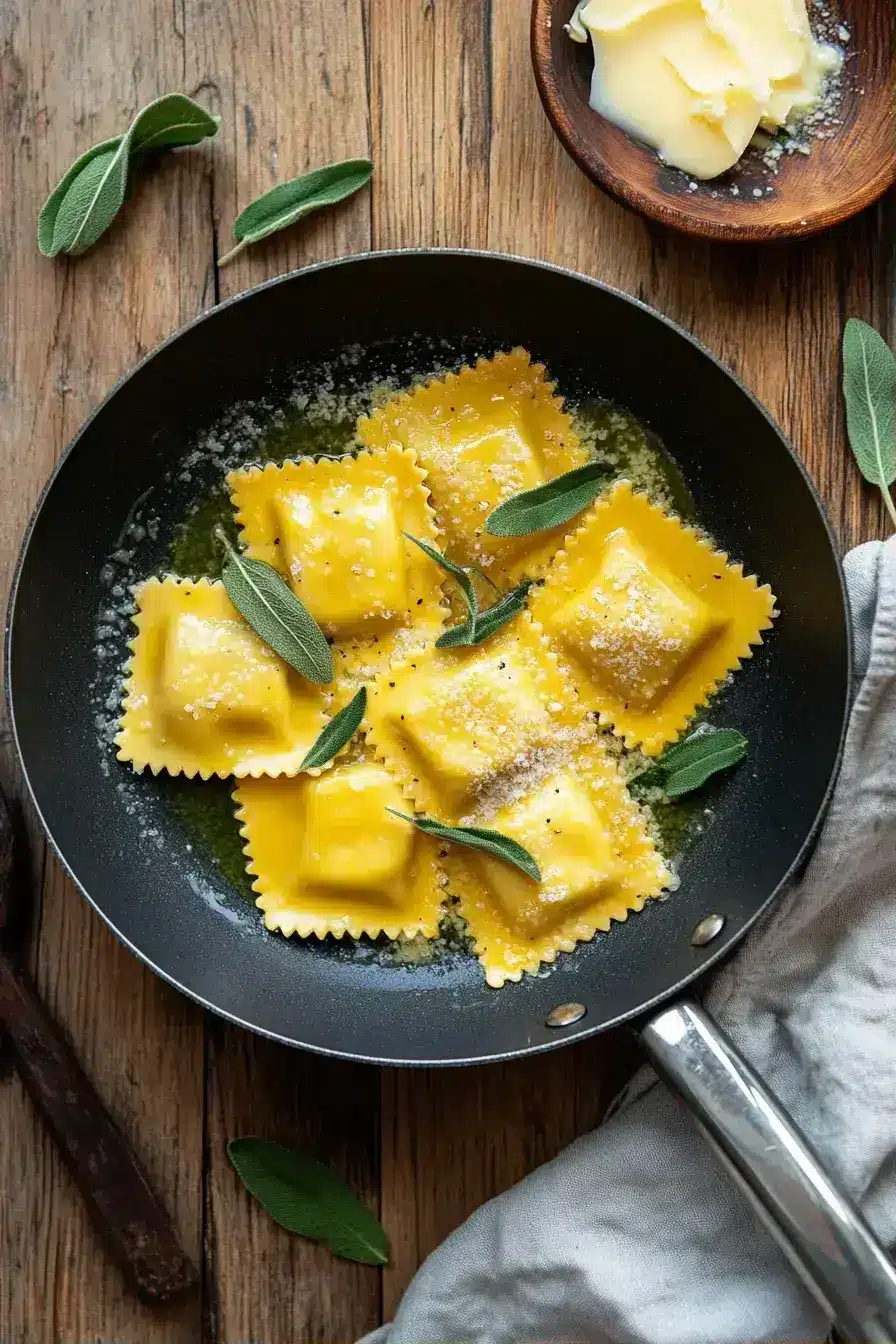 Serving Pumpkin Ravioli