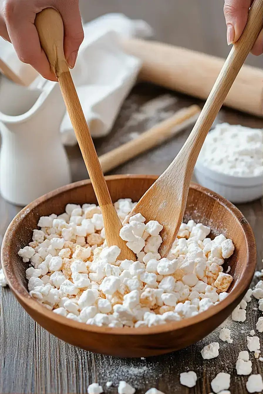 Finished Pumpkin Rice Krispies cut into squares