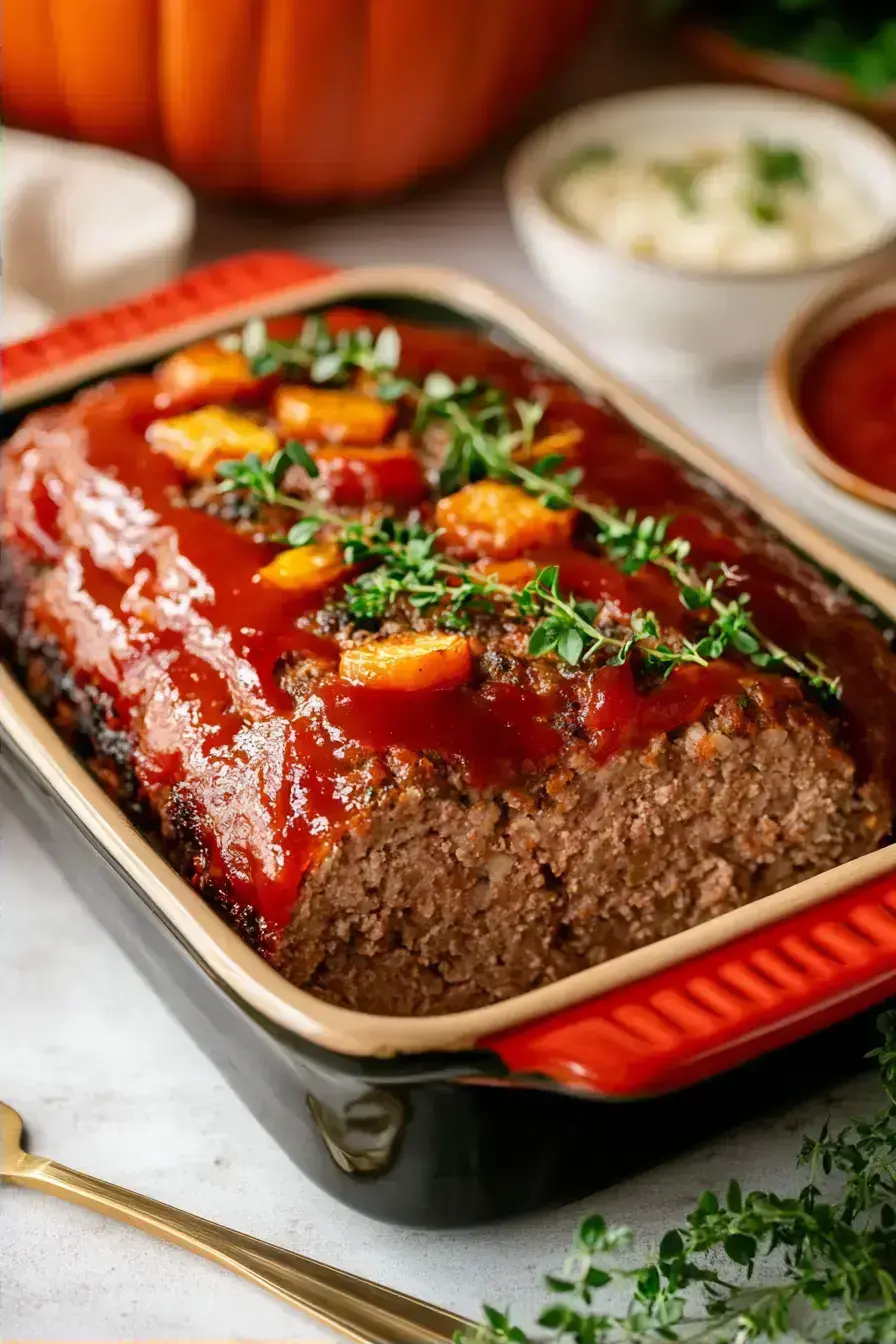 Low Pumpkin Shaped Meatloaf