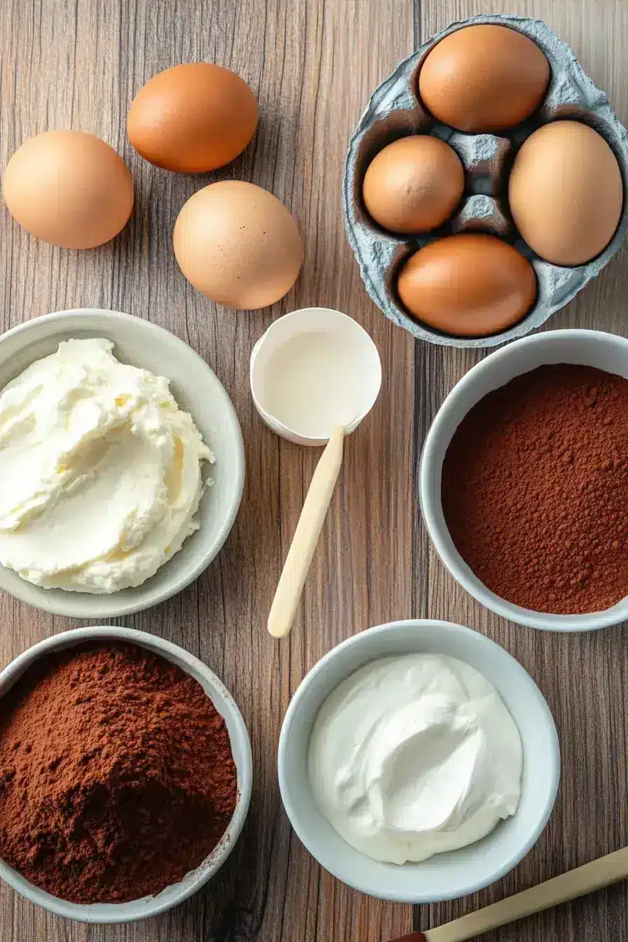 Ingredients for making a Red Velvet Cheesecake crust