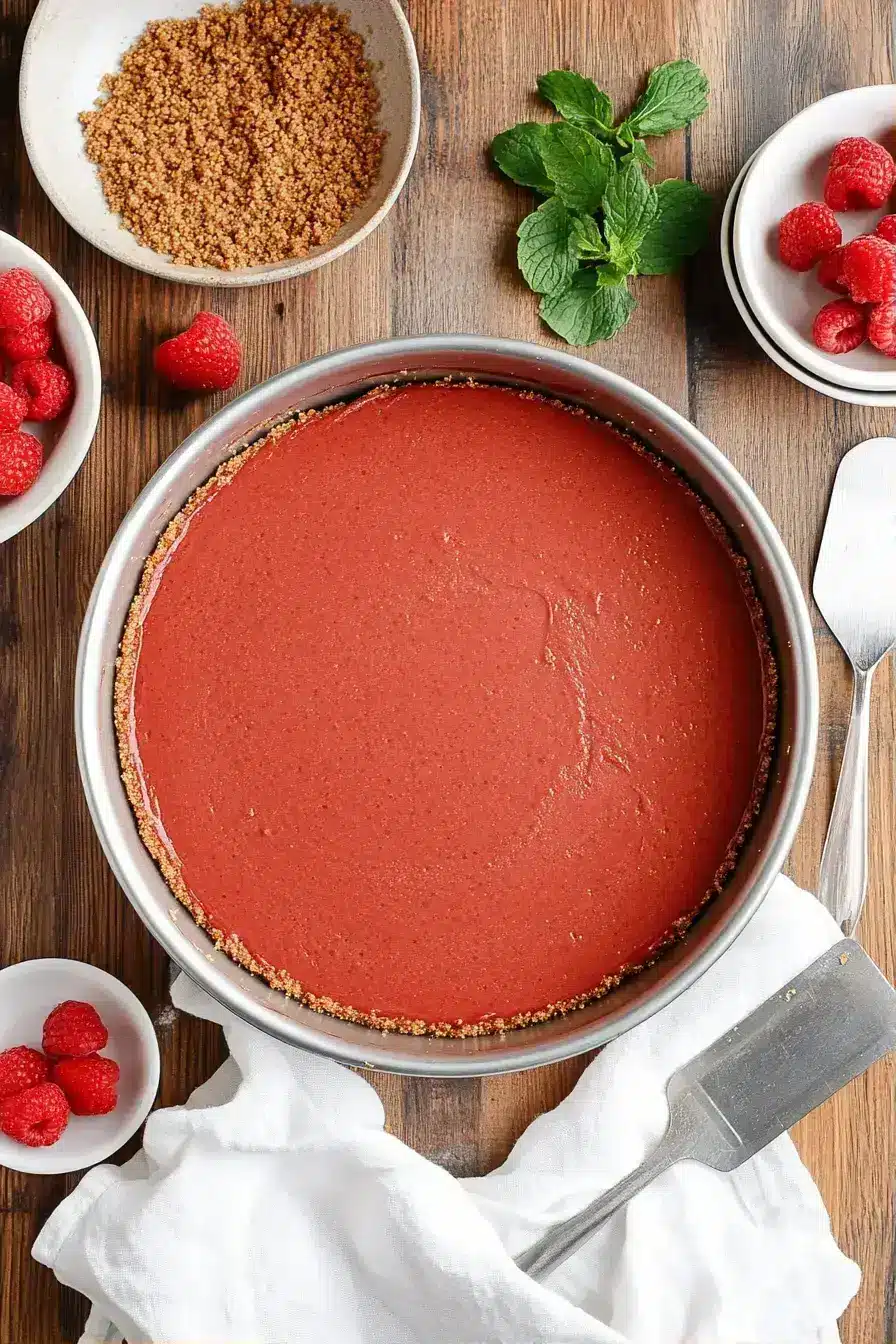 Sliced piece of Red Velvet Cheesecake on a plate