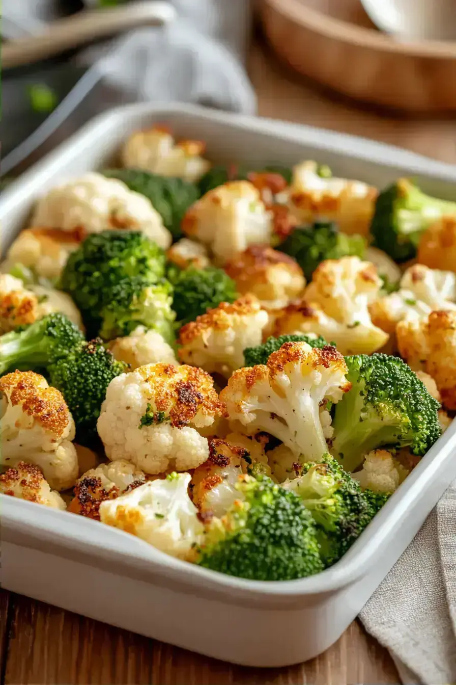 Roasted Broccoli And Cauliflower