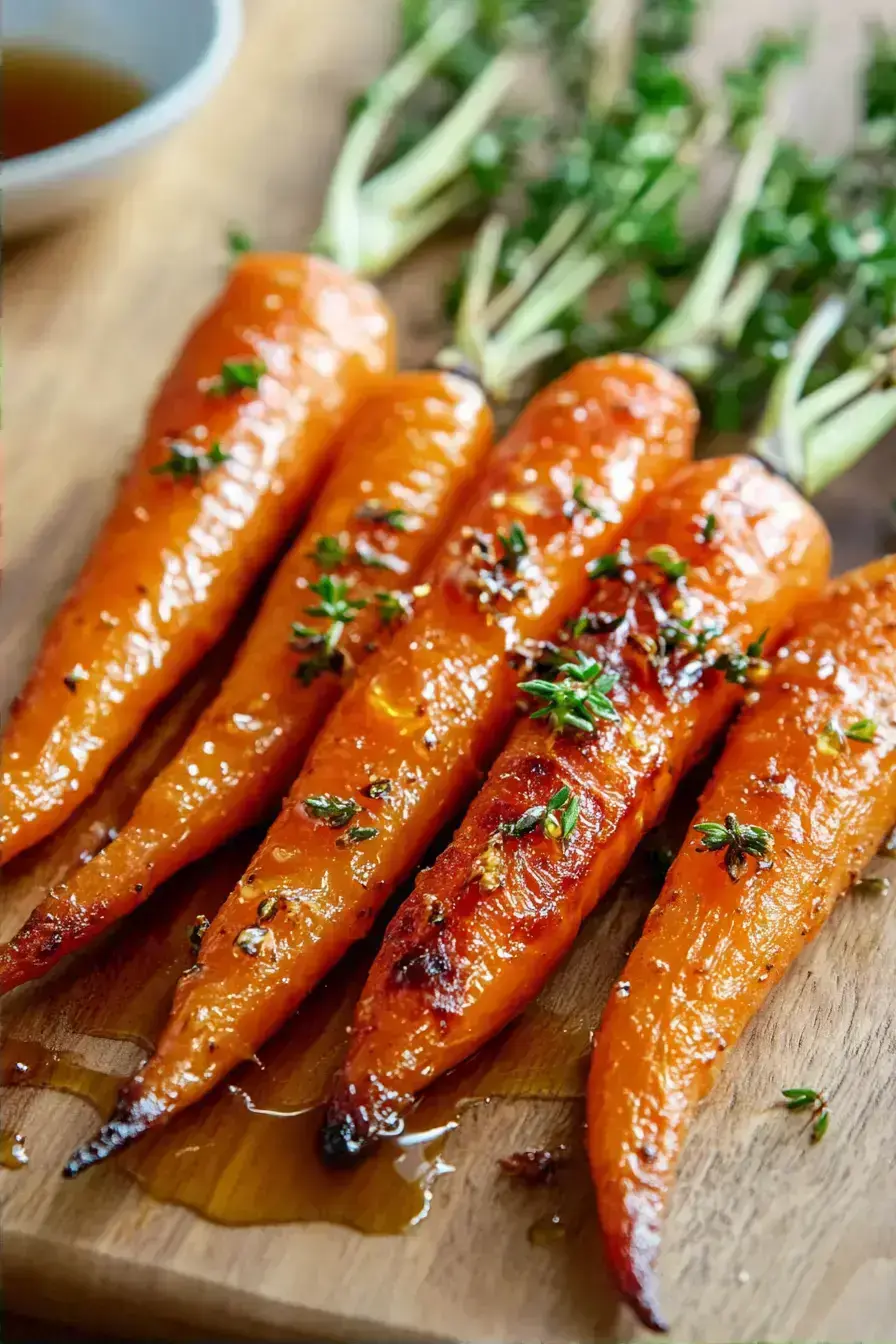 Savory Roasted Carrots With Honey And Thyme