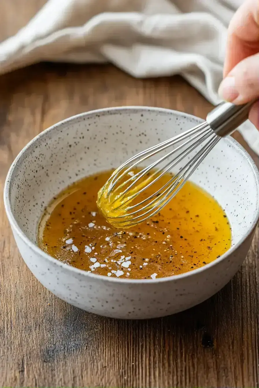 Tasting a spoonful of Russian Vinaigrette Salad to check seasoning