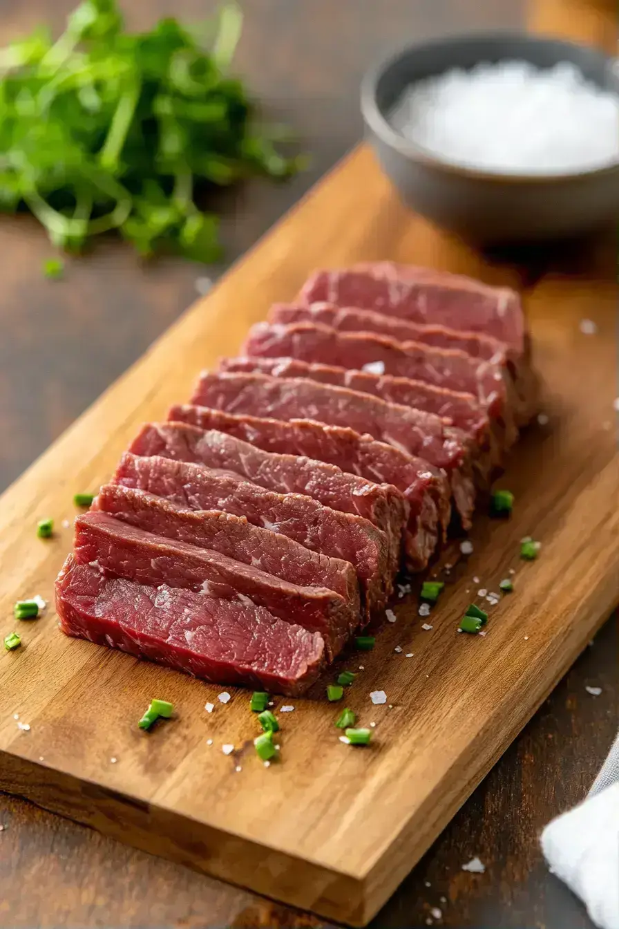 Serving Salt Beef Sous Vide with sides