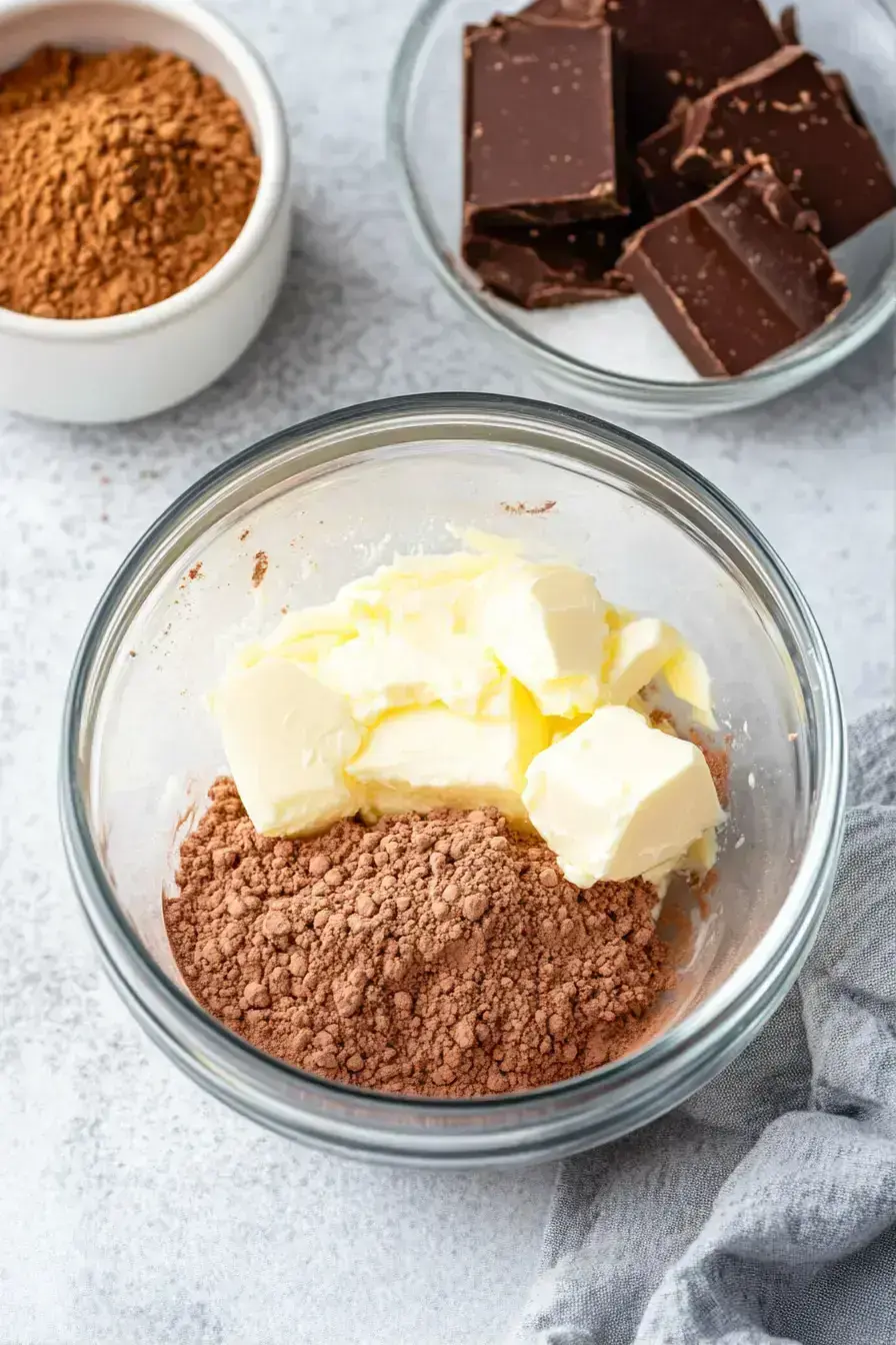 Mixing wet ingredients for a single serve brownie
