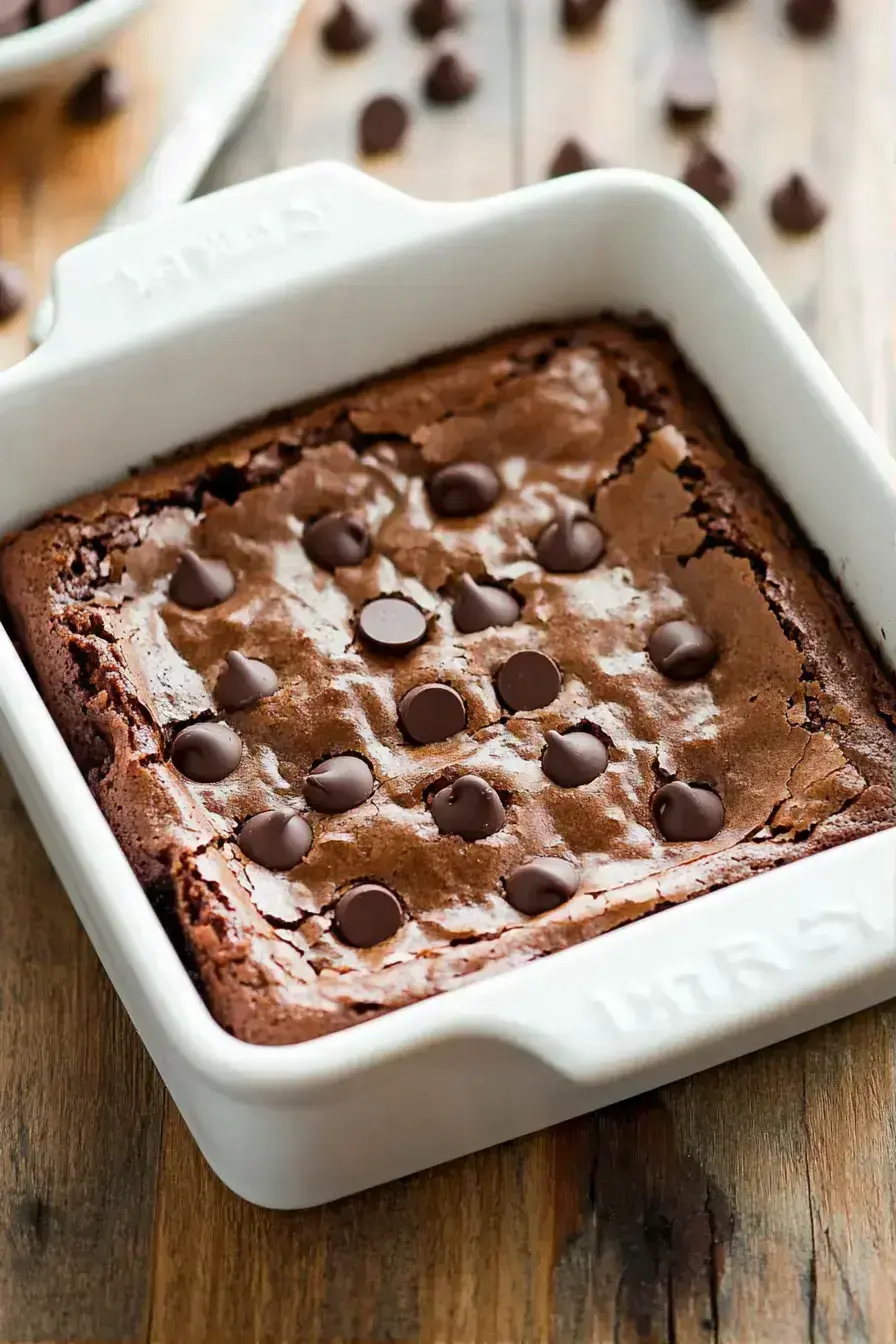 A single serve brownie with fresh berries and nutritional information visible nearby