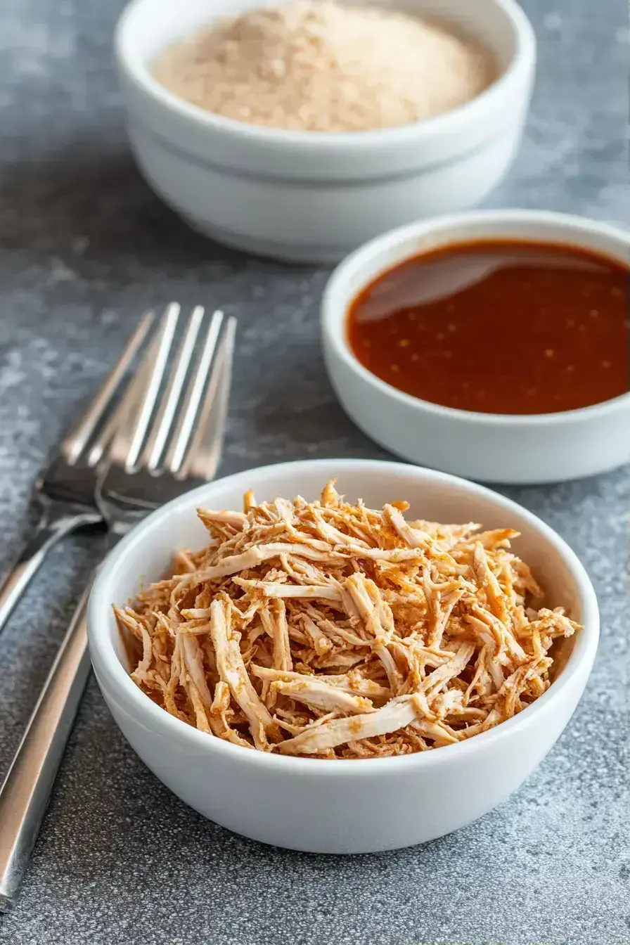 Slow Cooker final dish of honey soy chicken served over fluffy white rice