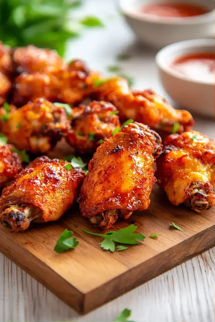 Serving Sous Vide Chicken Wings with dipping sauces