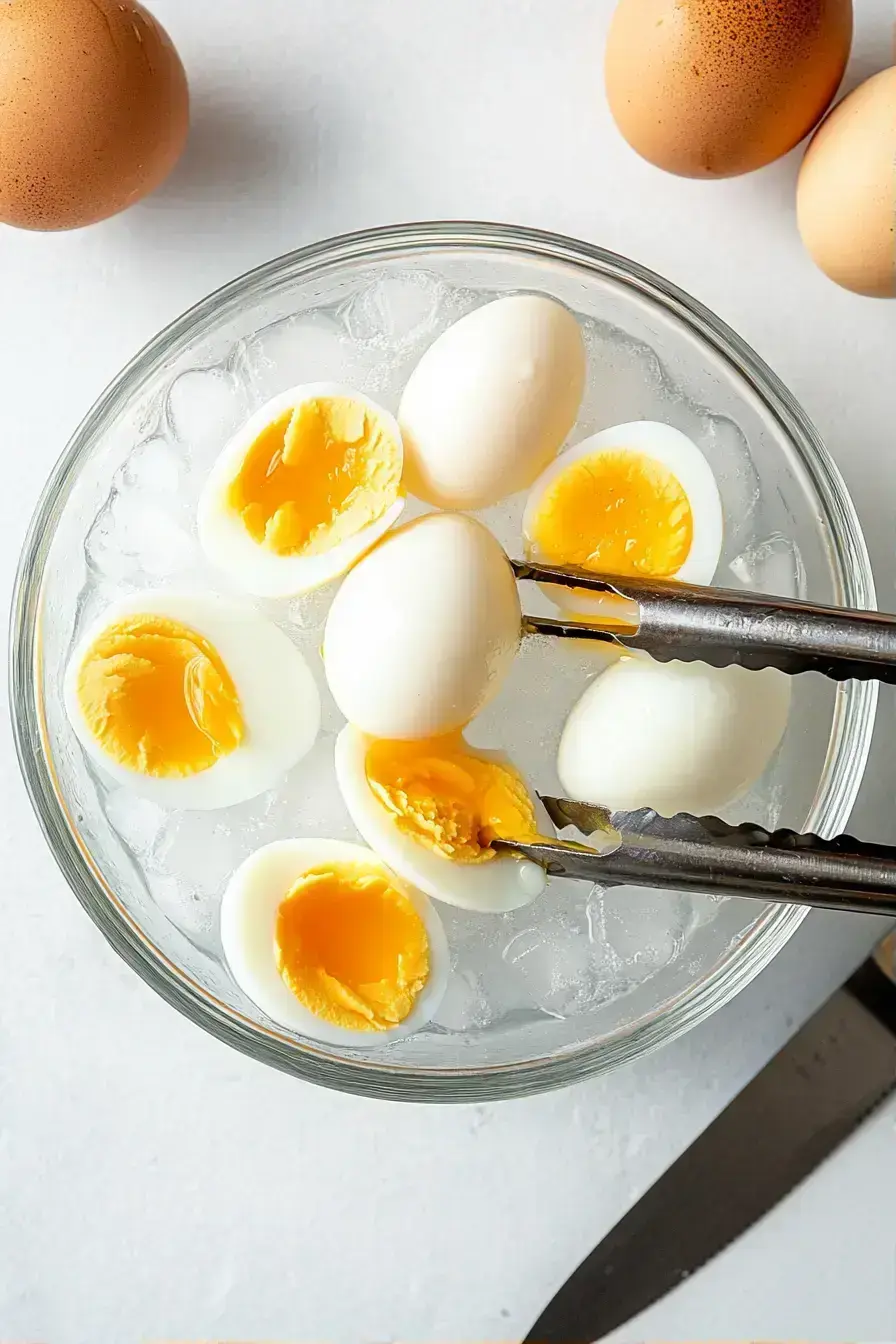 Mixing the creamy yolk filling