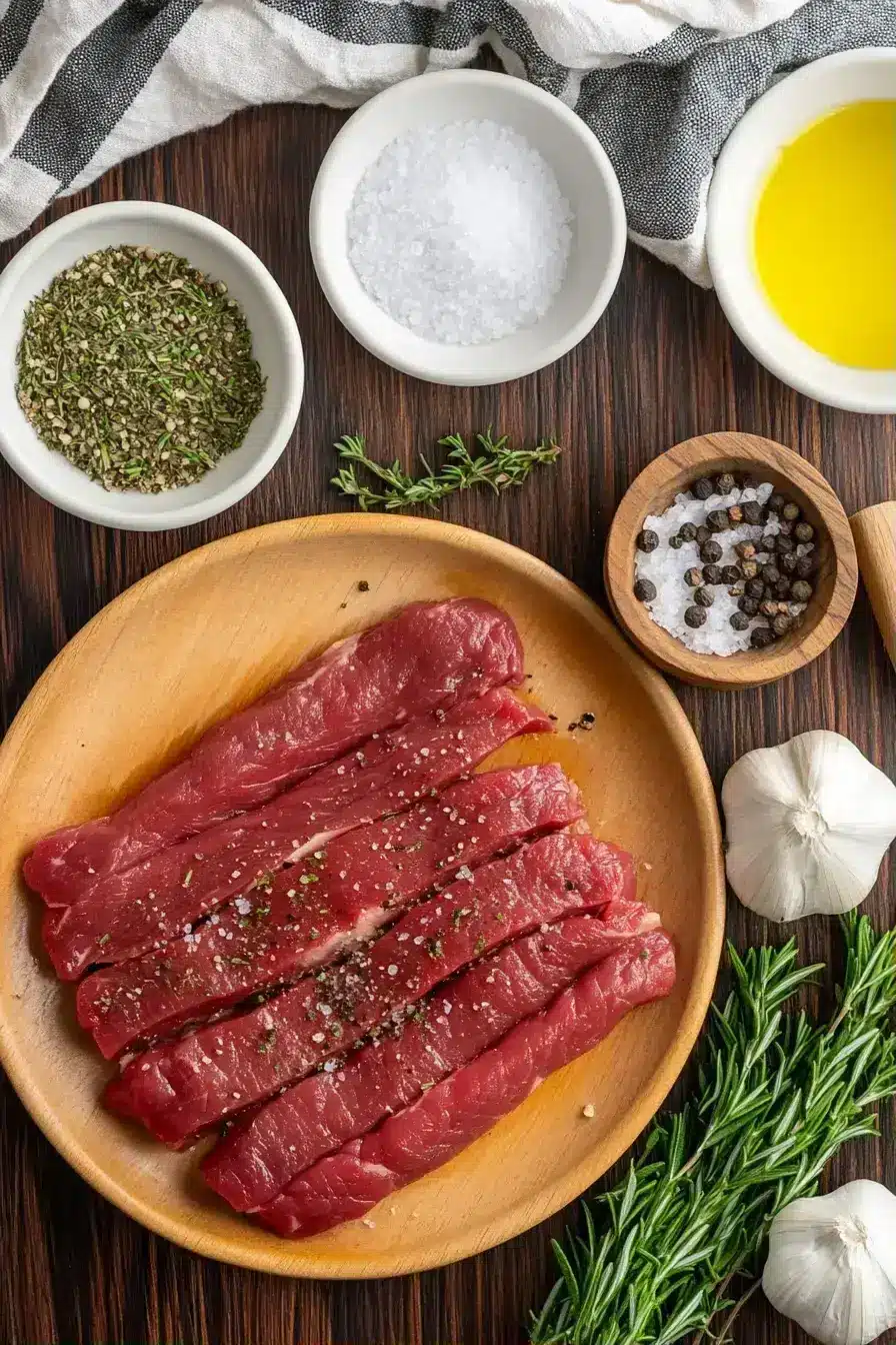 Seasoning the Sous Vide Flank Steak