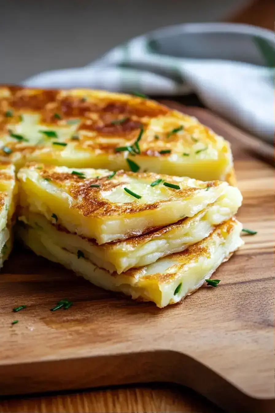 Spanish Omelette served with fresh salad and crusty bread