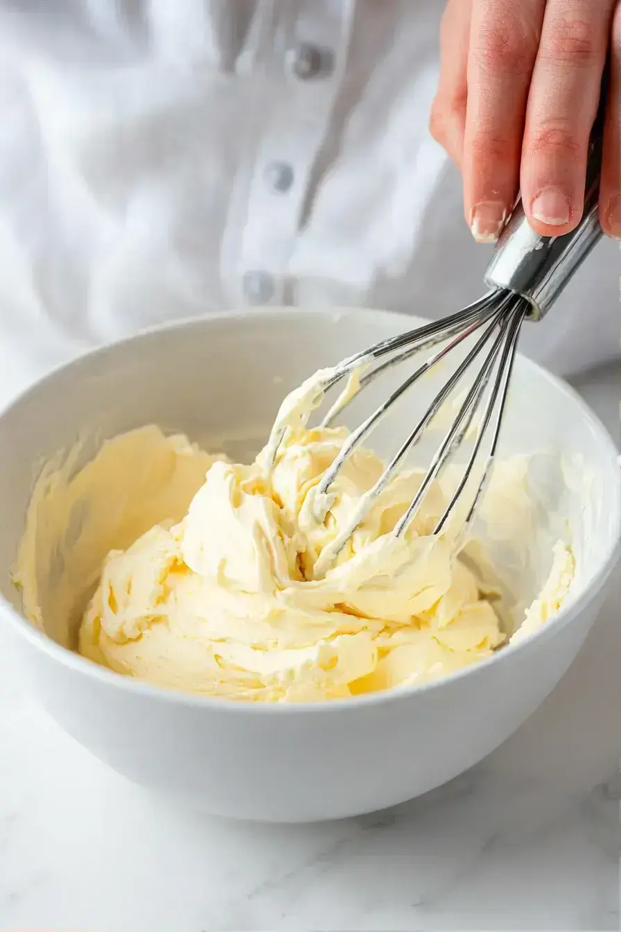 Combining Greek yogurt and vanilla into wet batter for Strawberry Protein Muffins