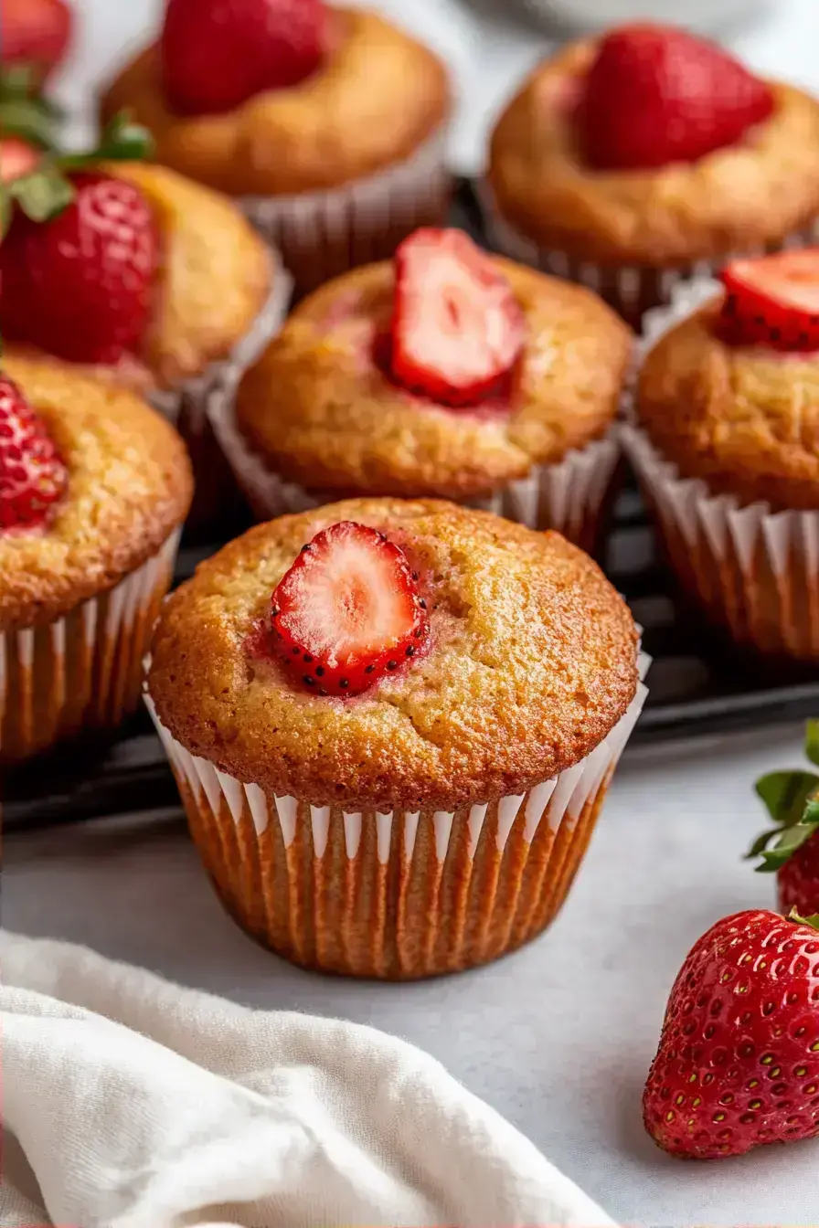 Classic Strawberry Protein Muffins