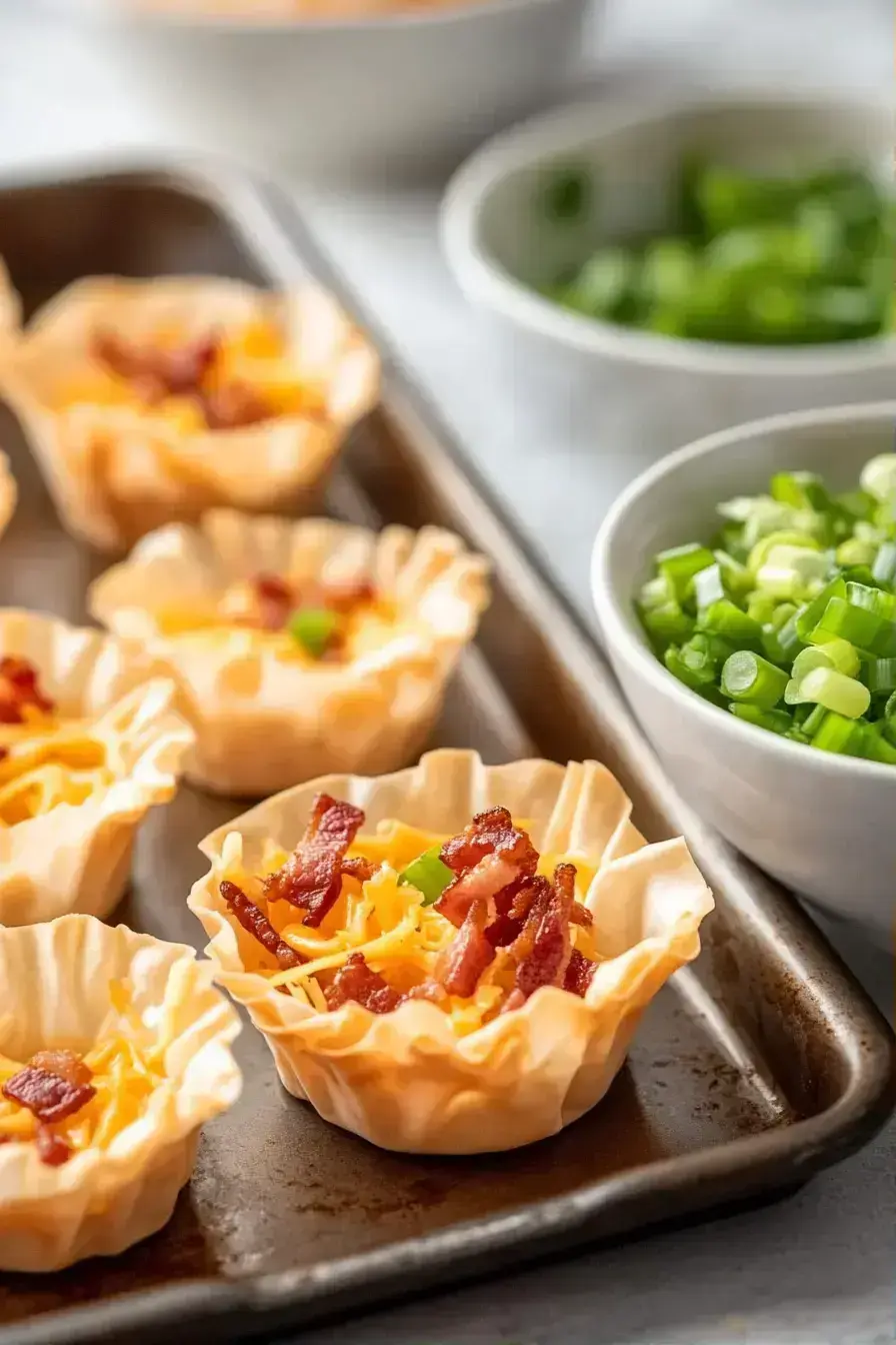 Mixing the cheesy bacon ranch filling for Taco Ranch Bites in a bowl
