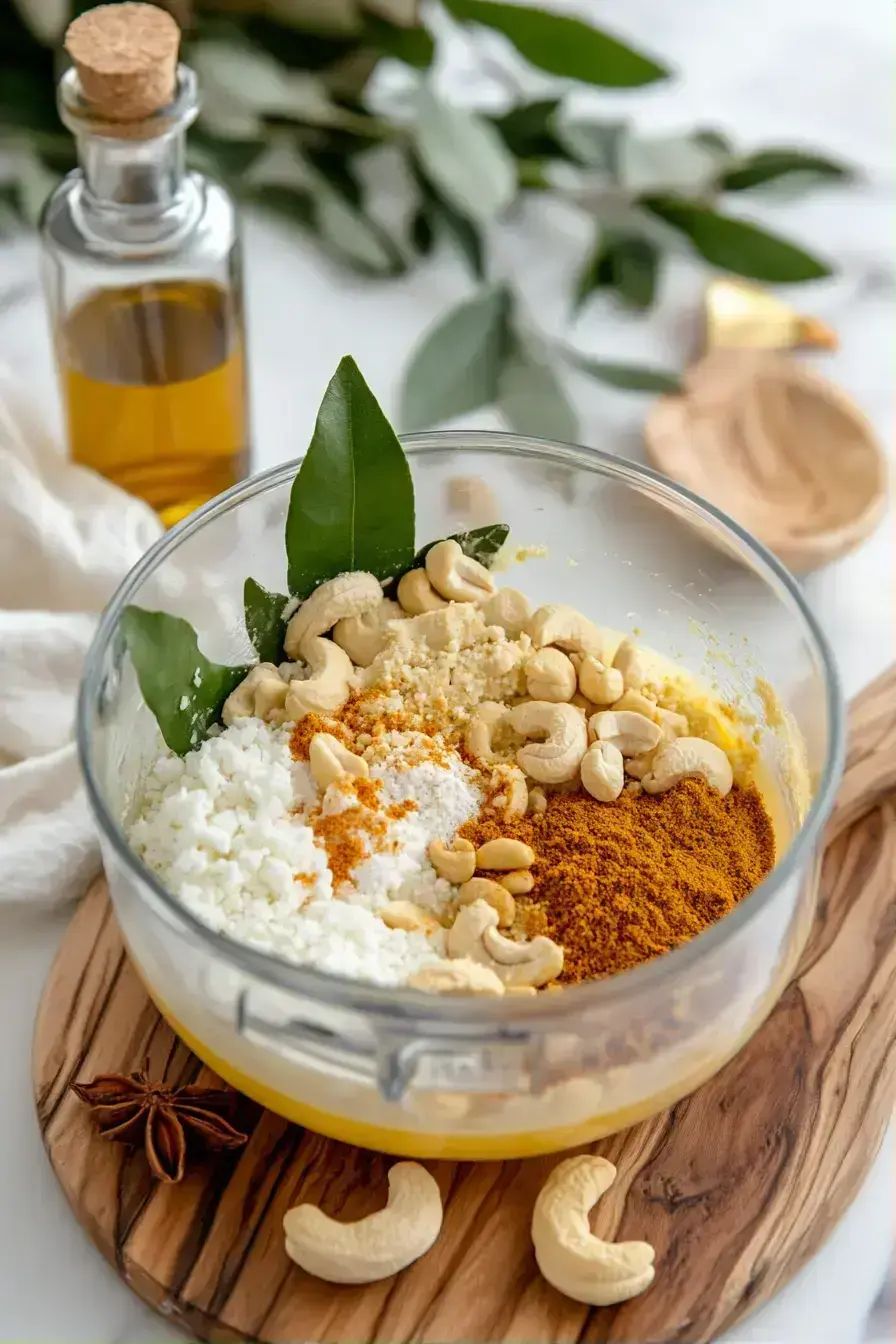 Chilling Vegan Cheese Ball mixture