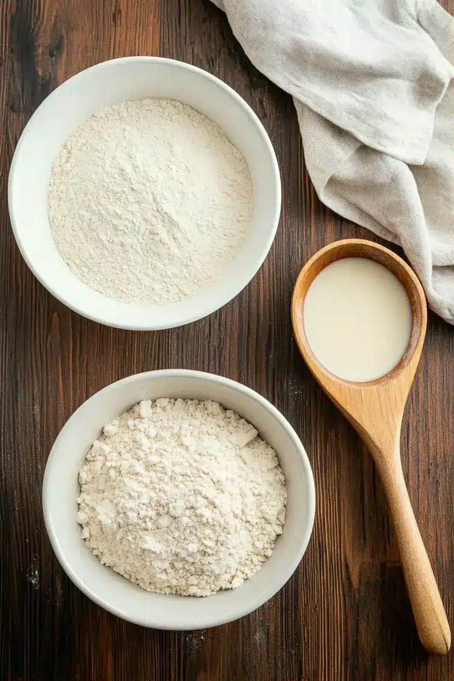 Combining wet and dry ingredients to make a fluffy vegan vanilla cake batter