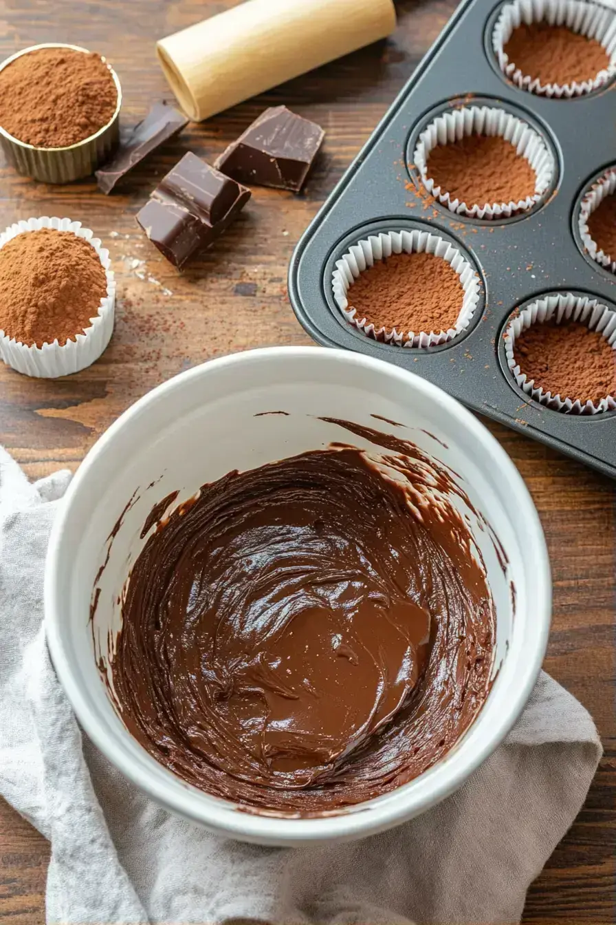 Freshly baked Witch Hat Cupcakes cooling on a rack