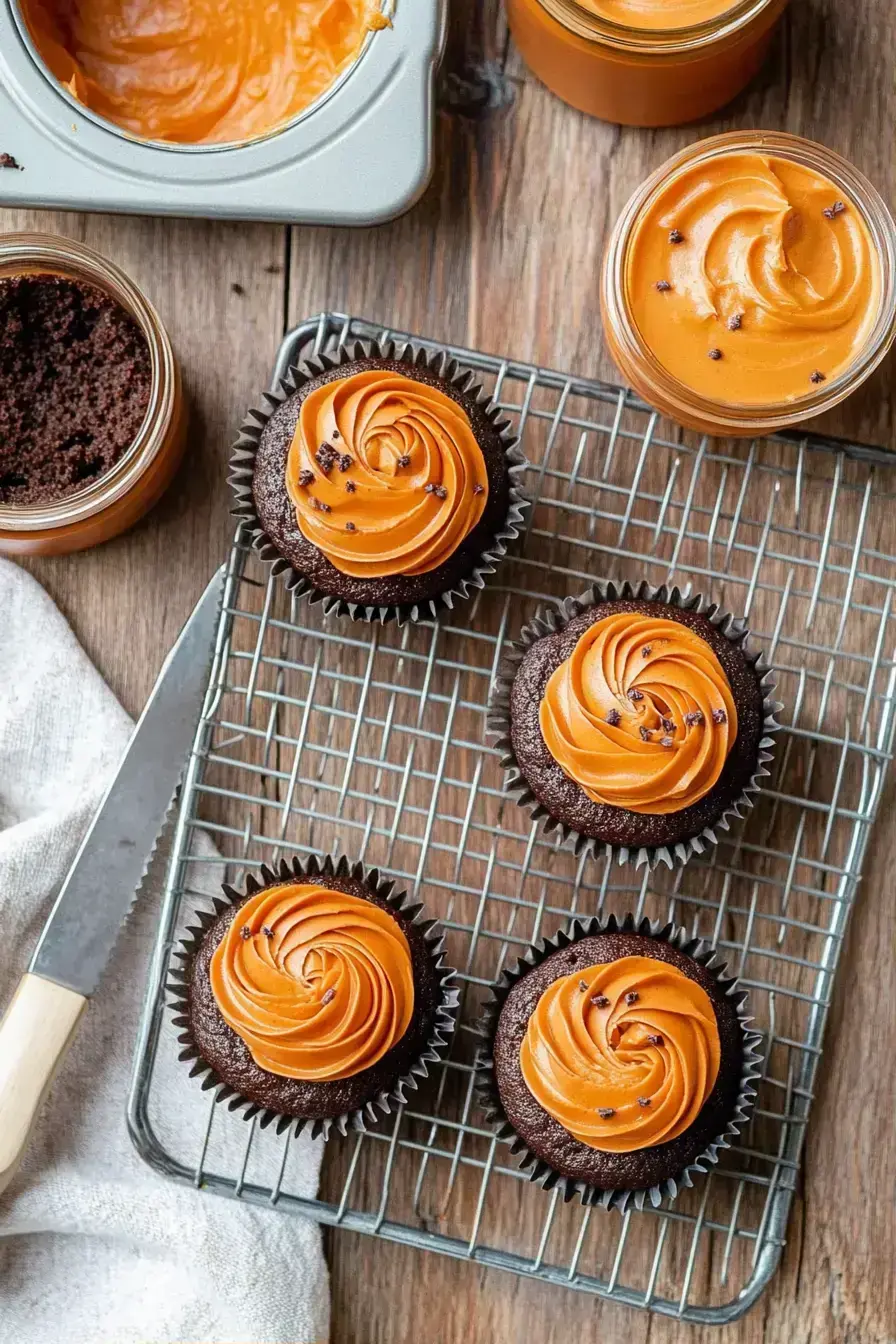 Decorating the final Witch Hat Cupcakes with sprinkles