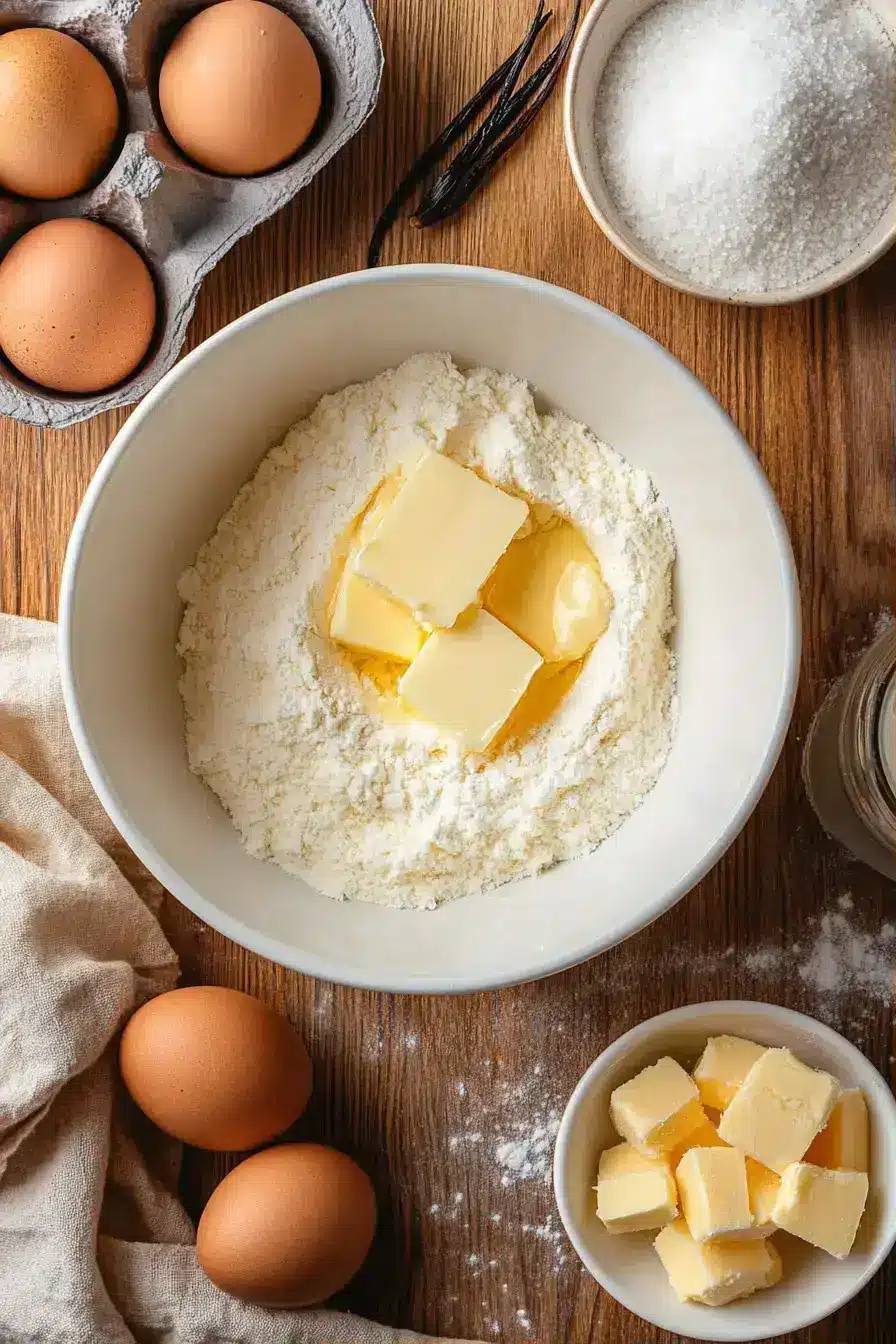 Creaming butter and sugar for Zombie Brain Explosion Cupcakes