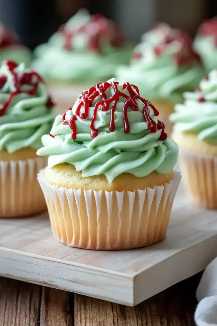 Simple Zombie Brain Explosion Cupcakes