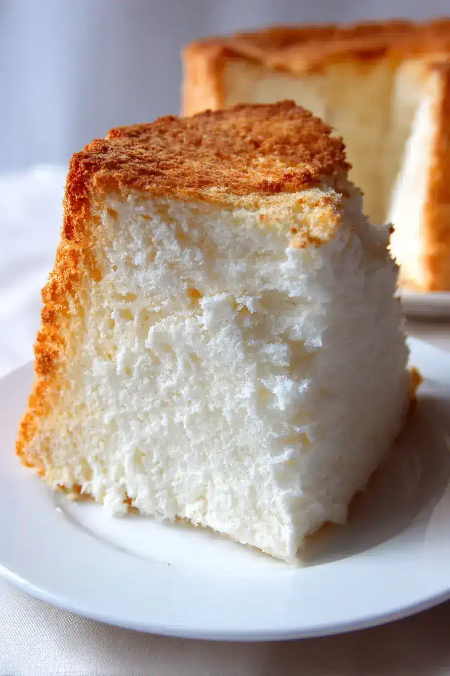 serving Angel Food Cake