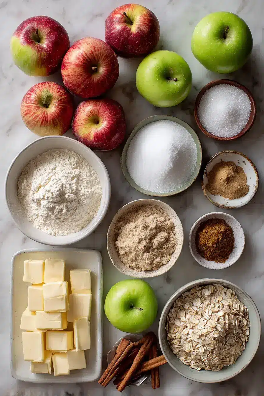 Apple Crisp Streusel ingredients