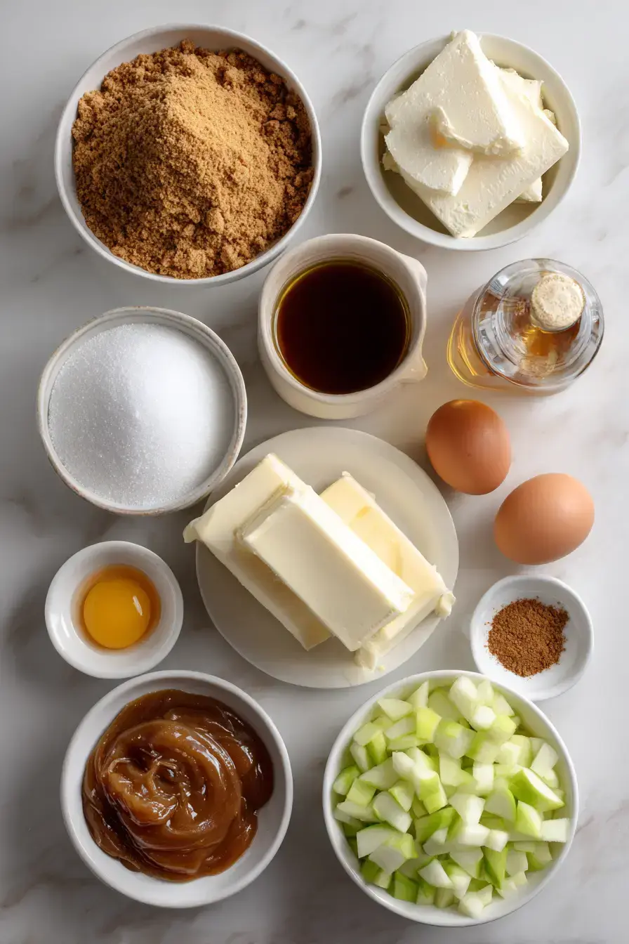 Caramel Apple Cheesecake ingredients