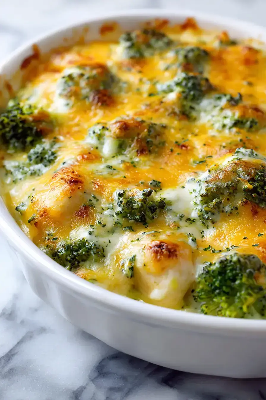 Chicken Divan served on a plate for dinner