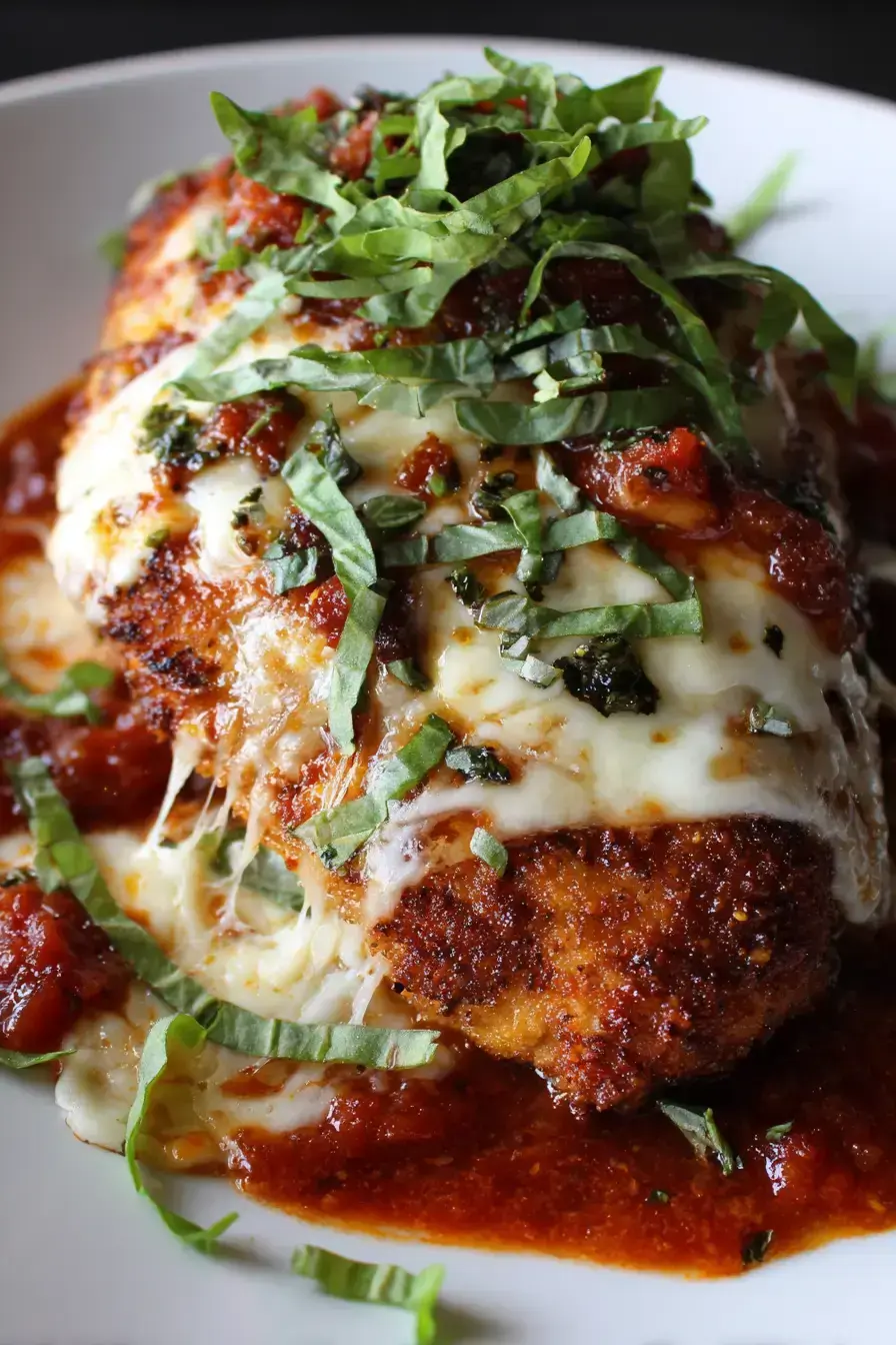 serving Chicken Parmesan for dinner