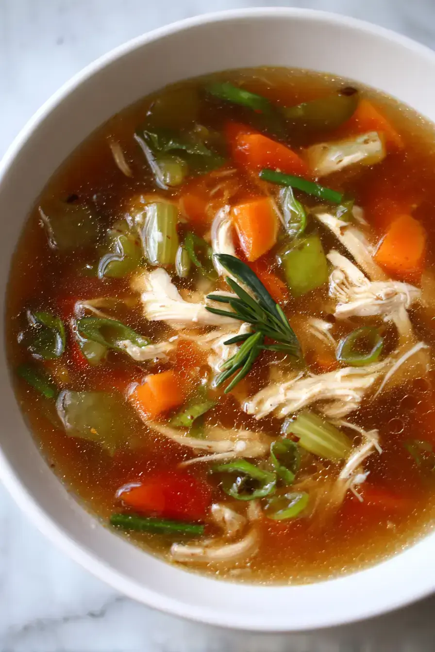 Elisson's homemade Chicken Soup recipe with noodles and vegetables