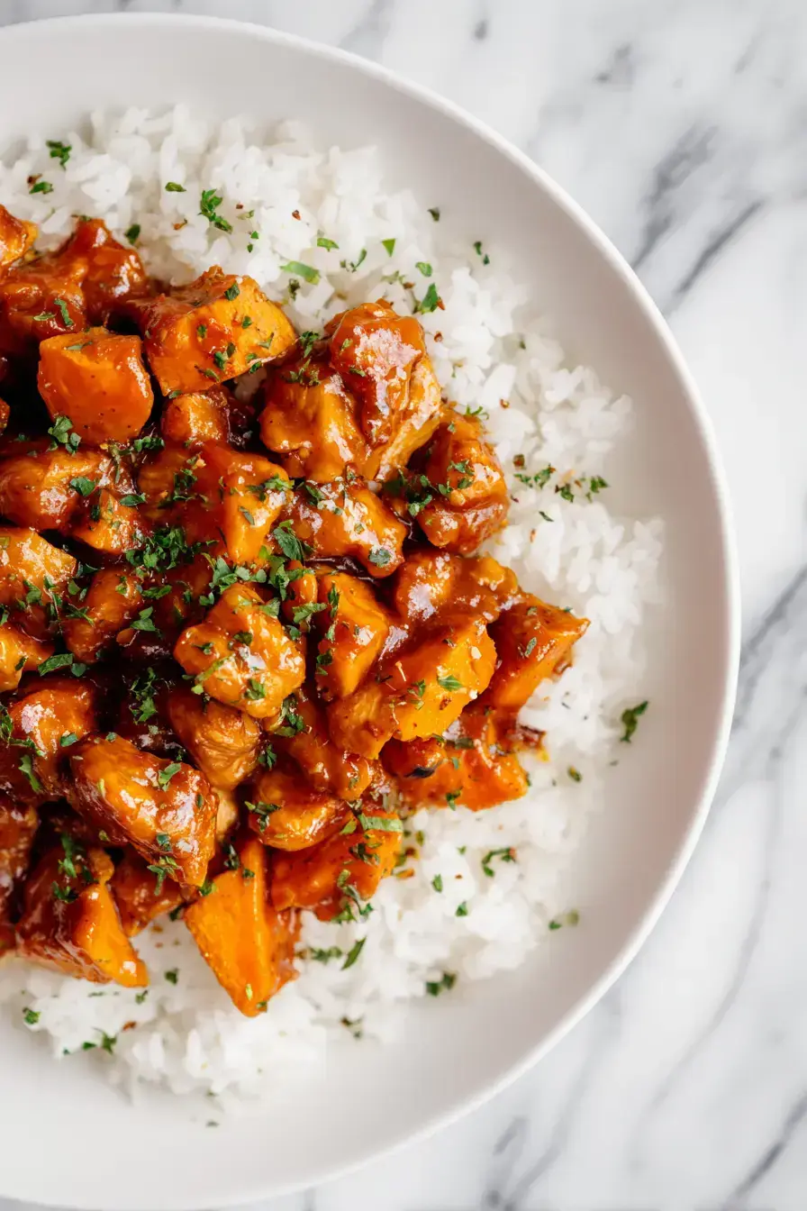 Chicken and Sweet Potato Rice Bowl