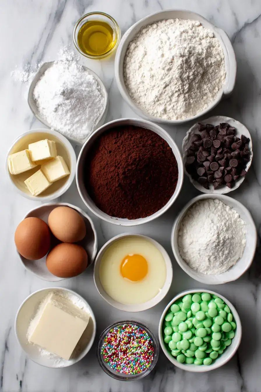 Chocolate Brownie Trees ingredients