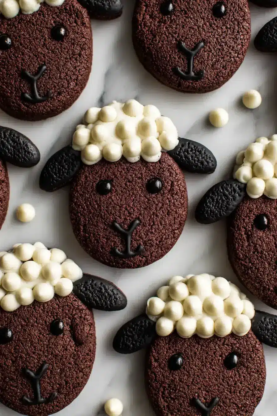 Chocolate Sheep Cookies serving step