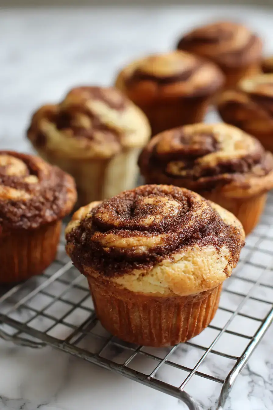 Cinnamon Swirl Muffins serving suggestion