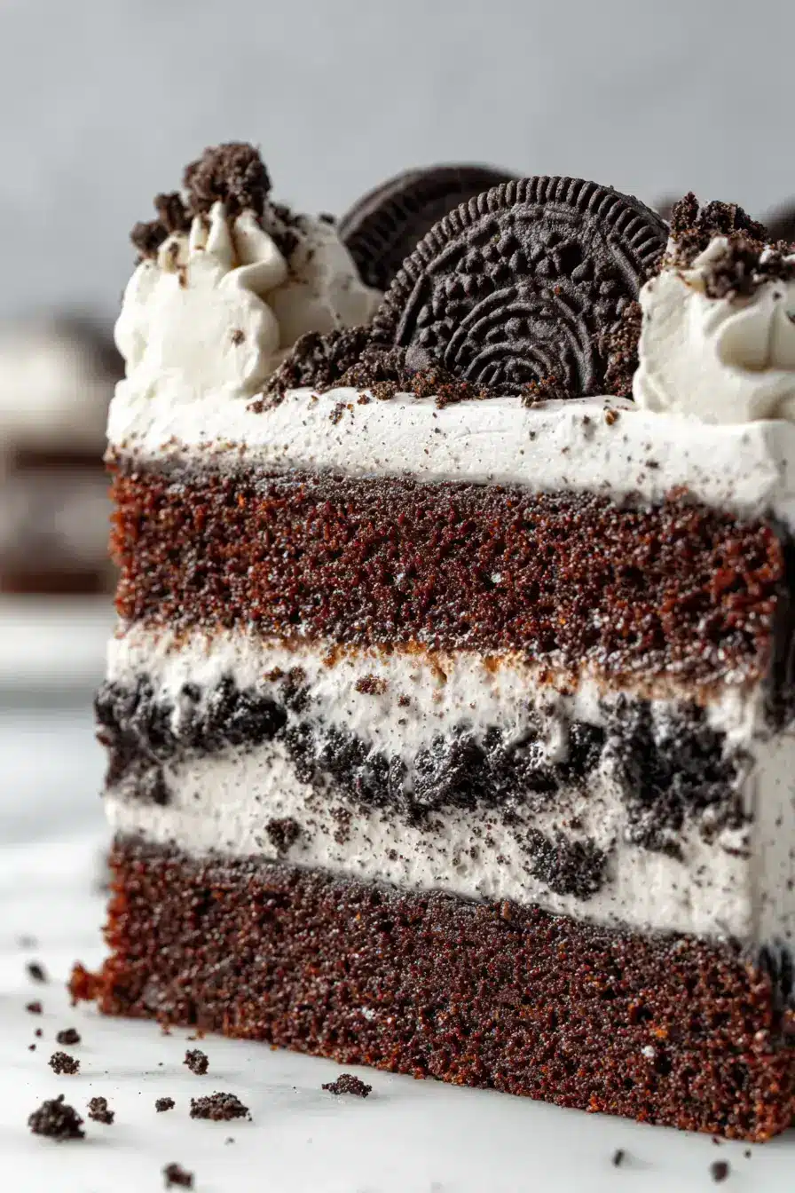 Cookie Brownie Oreo Stack Cake