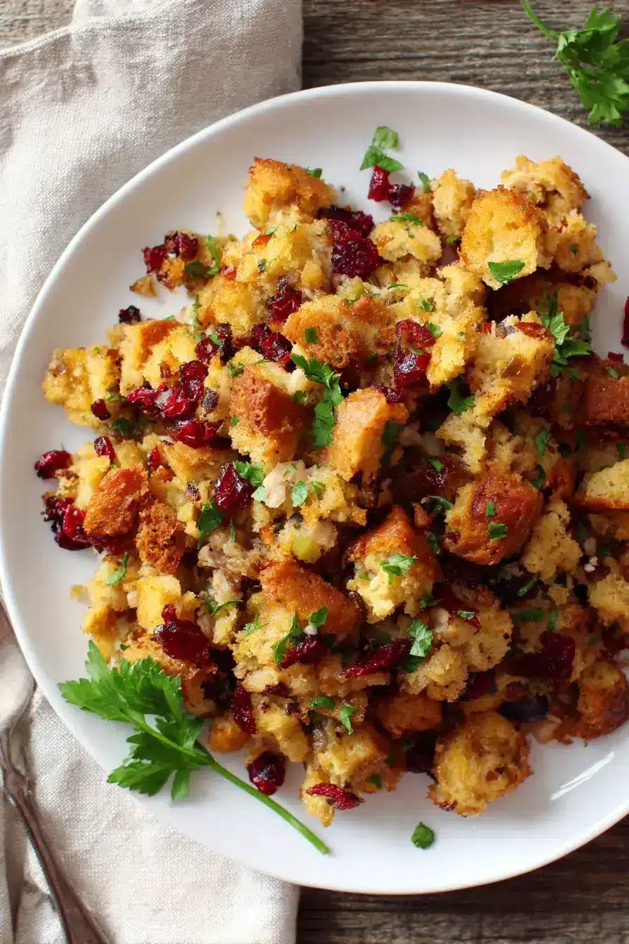 Cranberry Turkey Stuffing serving step