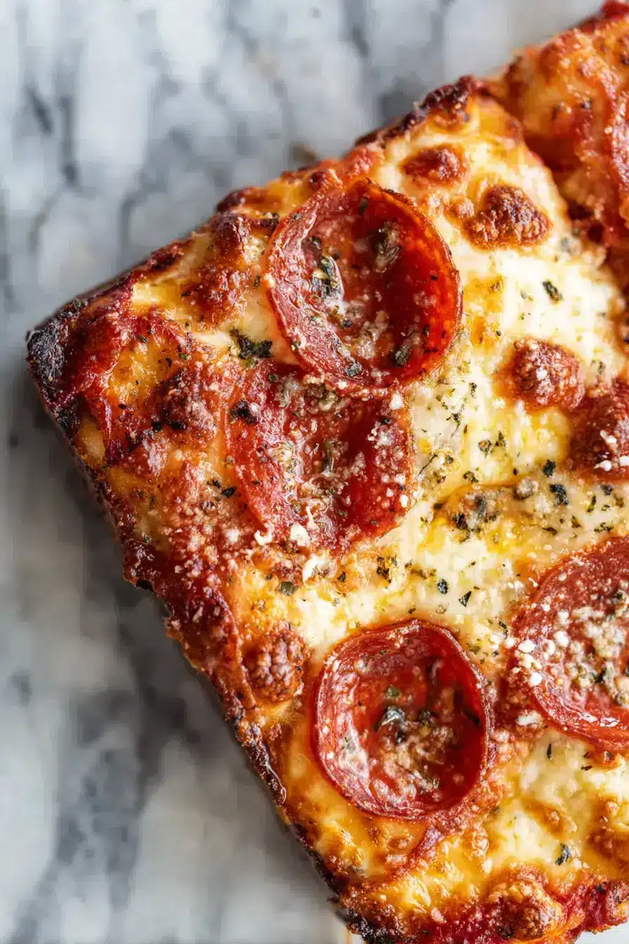 serving Detroit Style Pizza