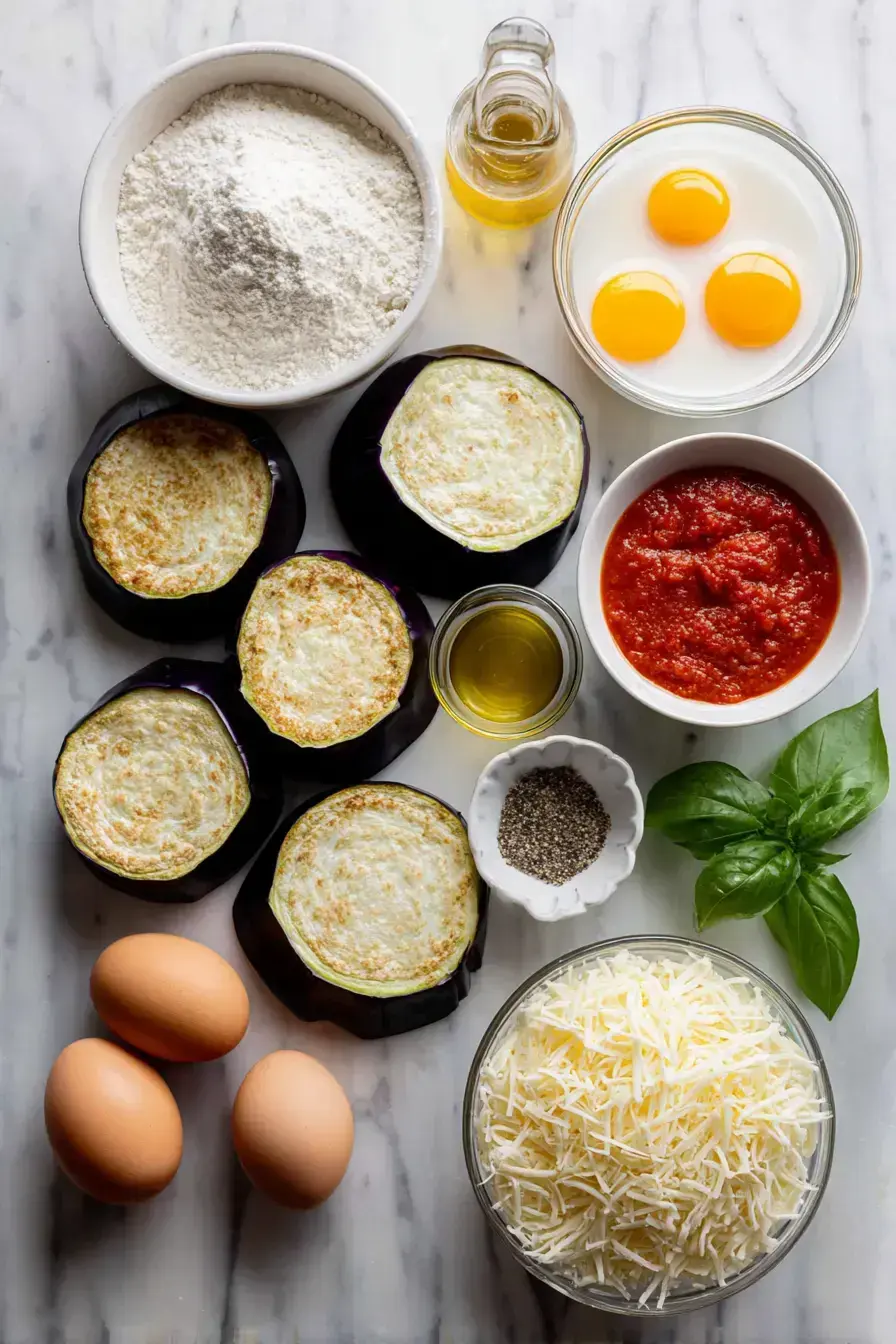 Ingredients for Eggplant Parmesan