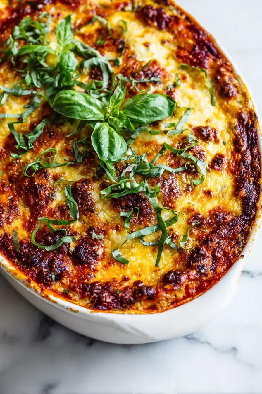 Serving Eggplant Parmesan for dinner