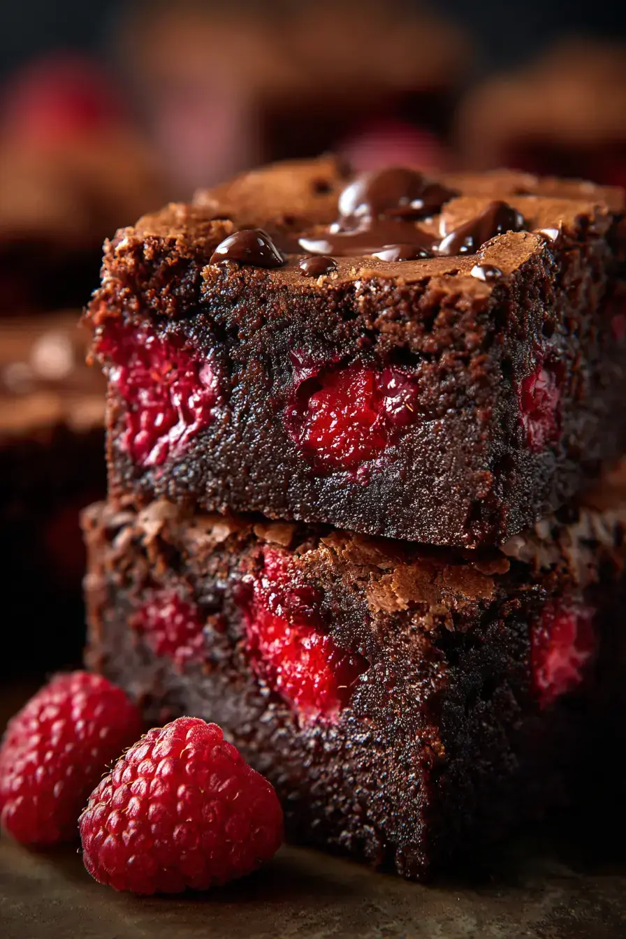 Fudgy Raspberry Brownies