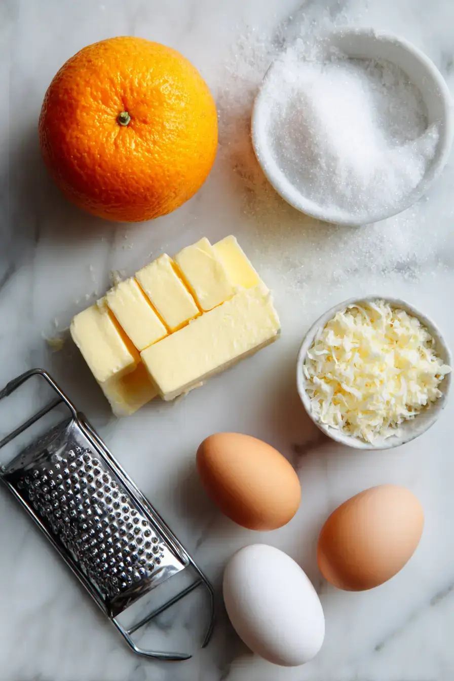 Glazed Orange Bundt Cake preparation step mixing ingredients