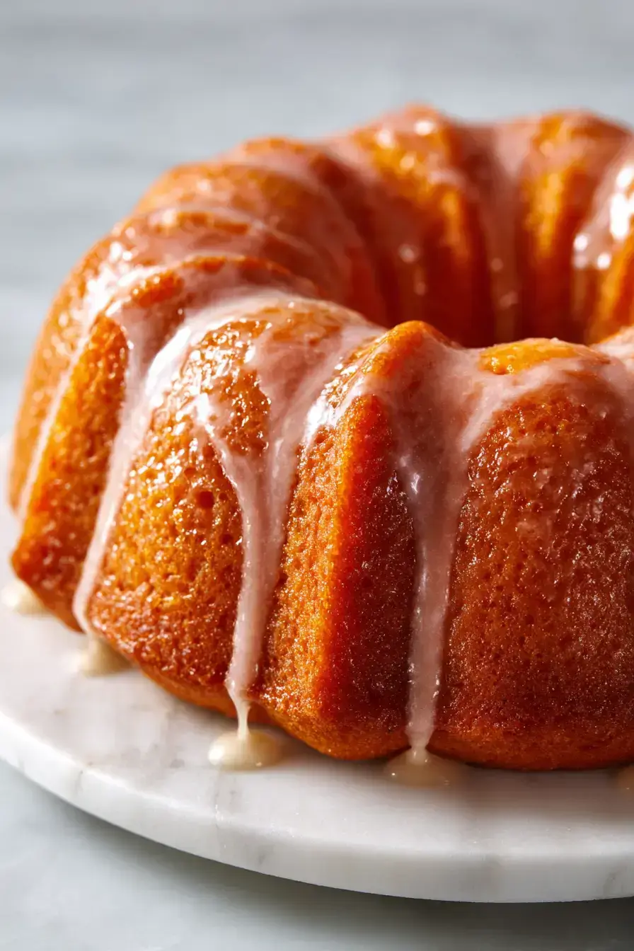 Glazed Orange Bundt Cake with Fresh Citrus