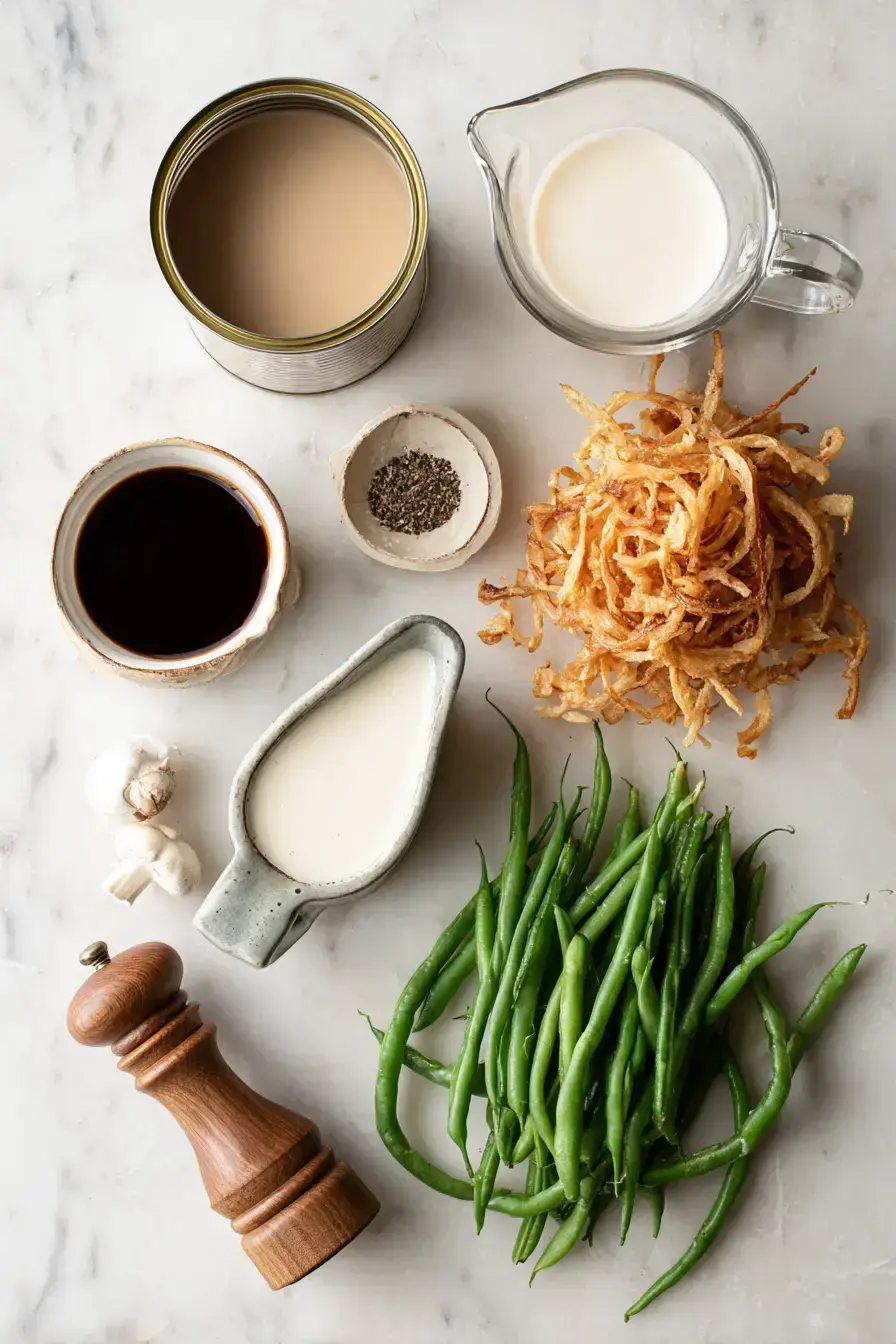 Green Bean Casserole ingredients