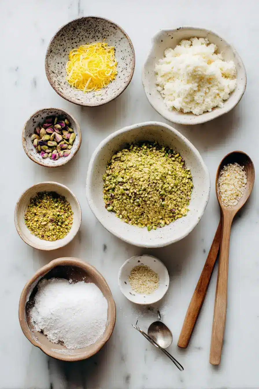 Lemon Pistachio Loaf ingredients
