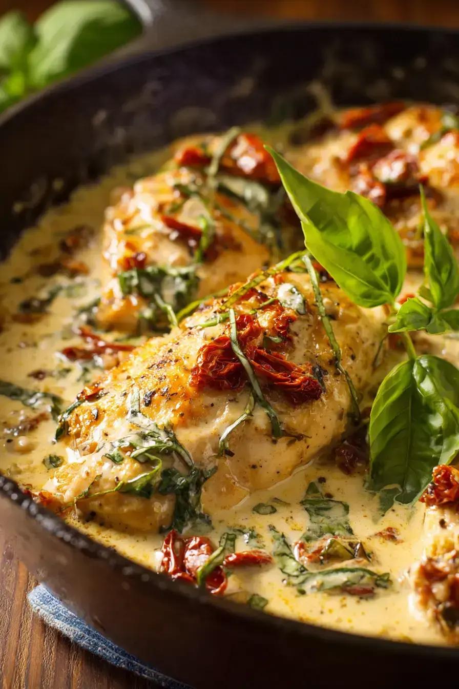 serving Marry Me Chicken for dinner