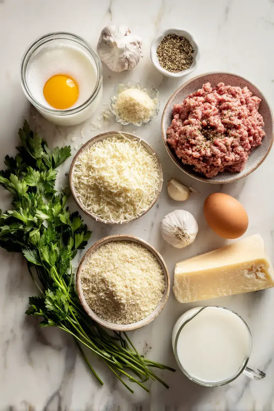 Meatball Recipe ingredients