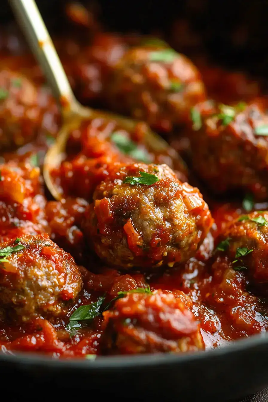 Fresh Meatballs Puttanesca