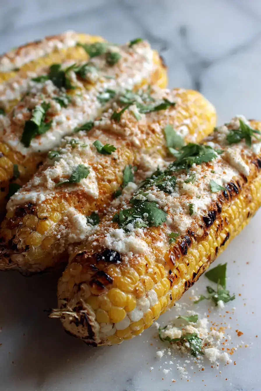 A festive table setting with Mexican Street Corn, tacos, and salsa for a summer gathering