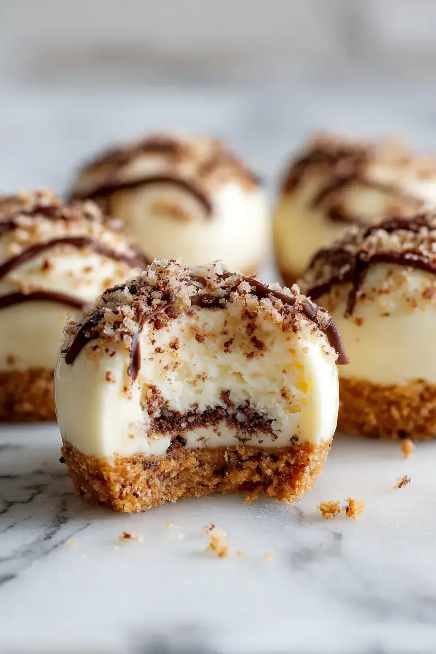 finished Mini Cheesecake Bombs dish